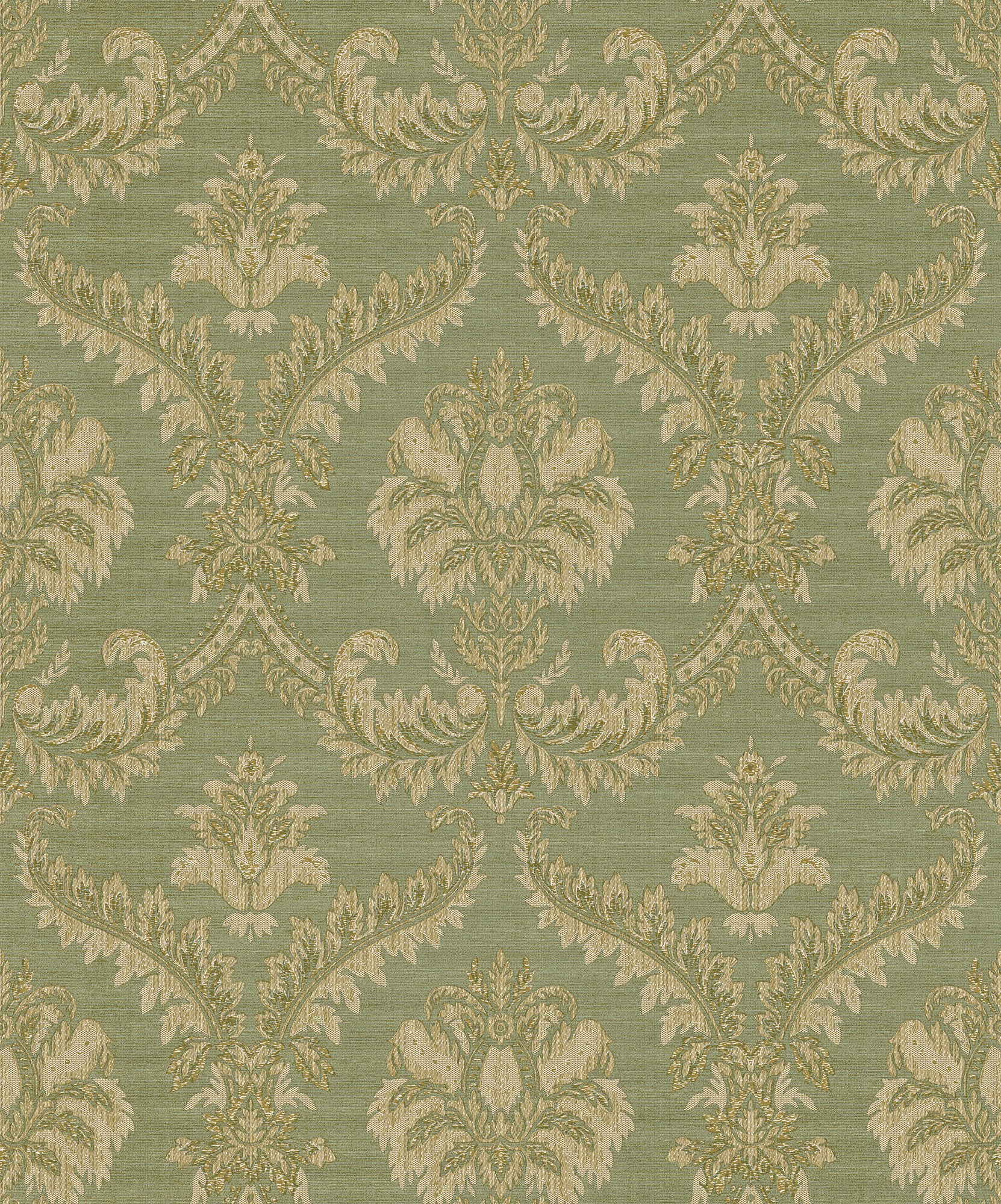 Galerie Traditional Damask 23607 Wallpaper | Green | Zenga Interiors