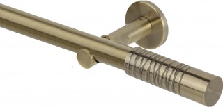 Rolls Neo Premium 28mm Wired Barrel Spun Brass Cylinder Bracket Metal Eyelet Curtain Pole