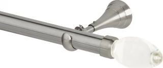 Rolls Neo Premium 28mm Clear Teardrop Stainless Steel Cup Bracket Metal Eyelet Curtain Pole