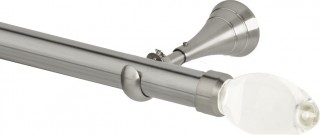 Rolls Neo Premium 28mm Clear Teardrop Stainless Steel Cup Bracket Metal Eyelet Curtain Pole