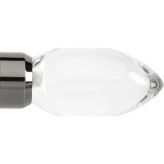 Rolls Neo Premium 28mm Clear Teardrop Black Nickel Crystal Finials (Pair)
