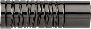 Rolls Neo Premium 28mm Wired Barrel Black Nickel Metal Finials (Pair)