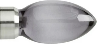 Rolls Neo Premium 28mm Smoke Grey Teardrop Stainless Steel Crystal Finials (Pair)