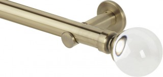 Rolls Neo Premium 35mm Spun Brass Cylinder Bracket Metal Eyelet Curtain Pole