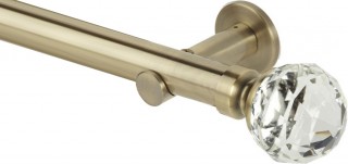 Rolls Neo Premium 35mm Spun Brass Cylinder Bracket Metal Eyelet Curtain Pole