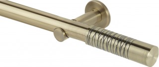 Rolls Neo Premium 35mm Wired Barrel Spun Brass Cylinder Bracket Metal Eyelet Curtain Pole