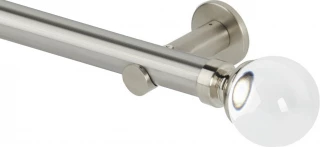 Rolls Neo Premium 35mm Clear Ball Stainless Steel Cylinder Bracket Metal Eyelet Curtain Pole