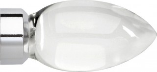 Rolls Neo Premium 35mm Clear Teardrop Chrome Crystal Finials (Pair)