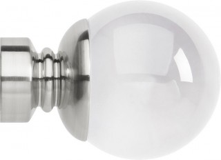 Rolls Neo Premium 35mm Clear Ball Stainless Steel Crystal Finials (Pair)