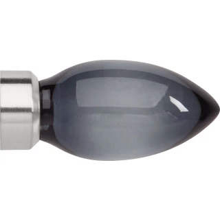 Rolls Neo Premium 35mm Smoke Grey Teardrop Stainless Steel Crystal Finials (Pair)
