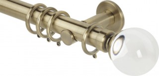 Rolls Neo Premium 35mm Spun Brass Cylinder Bracket Metal Curtain Pole
