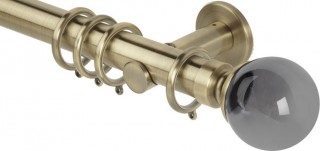 Rolls Neo Premium 35mm Spun Brass Cylinder Bracket Metal Curtain Pole