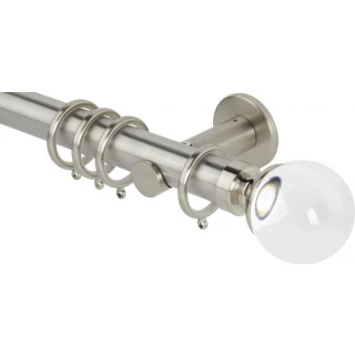 Rolls Neo Premium 35mm Clear Ball Stainless Steel Cylinder Bracket Metal Curtain Pole