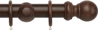 Rolls Woodline 50mm Dark Oak Wood Curtain Pole