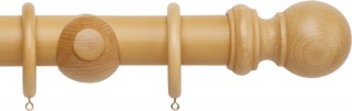 Rolls Woodline 50mm Light Oak Wood Curtain Pole