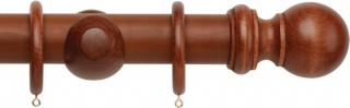 Rolls Woodline 50mm Rosewood Wood Curtain Pole