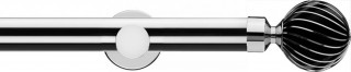 Integra Inspired Allure 35mm Chrome Metal Eyelet Curtain Pole