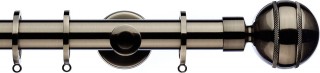 Integra Inspired Allure 35mm Brushed Silver Metal Curtain Pole