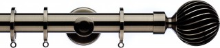 Integra Inspired Allure 35mm Brushed Silver Metal Curtain Pole