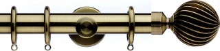 Integra Inspired Allure 35mm Burnished Brass Metal Curtain Pole
