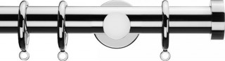 Integra Inspired Allure 35mm Chrome Metal Curtain Pole