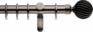 Integra Inspired Evora 45mm Brushed Silver Metal Curtain Pole
