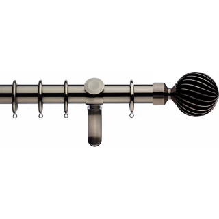 Integra Inspired Evora 45mm Brushed Silver Metal Curtain Pole