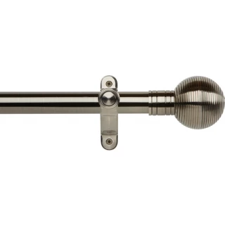 Museum Galleria Metals 35mm Brushed Silver Metal Eyelet Curtain Pole