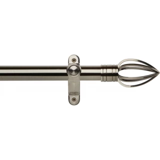 Museum Galleria Metals 35mm Brushed Silver Metal Eyelet Curtain Pole