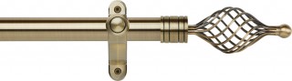 Museum Galleria Metals 35mm Burnished Brass Metal Eyelet Curtain Pole