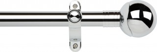 Museum Galleria Metals 35mm Chrome Metal Eyelet Curtain Pole