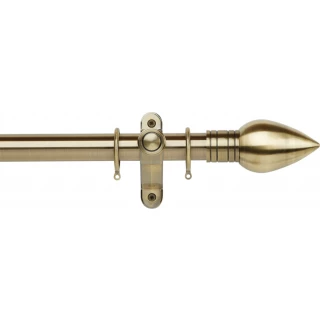 Museum Galleria Metals 35mm Burnished Brass Metal Curtain Pole