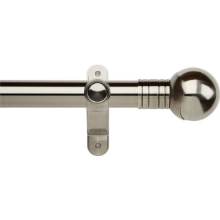 Museum Galleria Metals 50mm Brushed Silver Metal Eyelet Curtain Pole