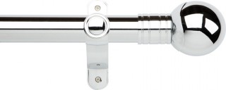 Museum Galleria Metals 50mm Chrome Metal Eyelet Curtain Pole