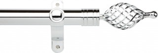 Museum Galleria Metals 50mm Chrome Metal Eyelet Curtain Pole