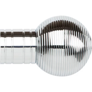 Museum Galleria Metals 50mm Chrome Ribbed Ball Finial