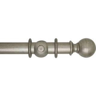 Museum Handcrafted 55mm Antique Silver Wood Curtain Pole
