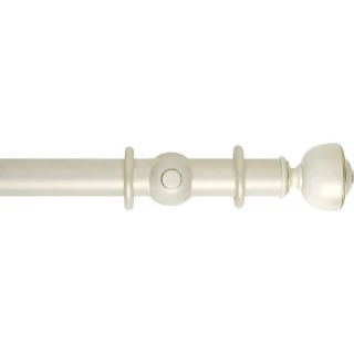 Museum Handcrafted 55mm Cream And Gold Wash Wood Curtain Pole