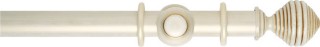 Museum Handcrafted 35mm Cream And Gold Wash Wood Curtain Pole