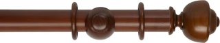 Museum Handcrafted 45mm Antique Pine Effect Wood Curtain Pole