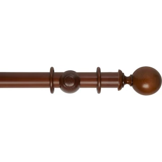 Museum Handcrafted 45mm Antique Pine Effect Wood Curtain Pole