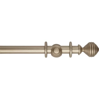 Museum Handcrafted 35mm Satin Oyster Wood Curtain Pole