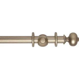 Museum Handcrafted 35mm Satin Oyster Wood Curtain Pole