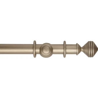 Museum Handcrafted 45mm Satin Oyster Wood Curtain Pole