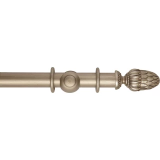 Museum Handcrafted 45mm Satin Oyster Wood Curtain Pole