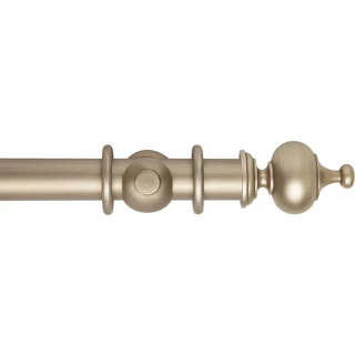 Museum Handcrafted 55mm Satin Oyster Wood Curtain Pole