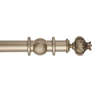 Museum Handcrafted 55mm Satin Oyster Wood Curtain Pole