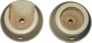Rolls Woodline 28mm Cream Recess Brackets (Pair)