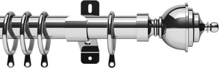 Swish Elements Minster 25/28mm Chrome Extendable Metal Curtain Pole