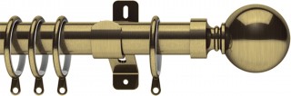 Integra Elements Belgravia 28mm Antique Brass Metal Curtain Pole